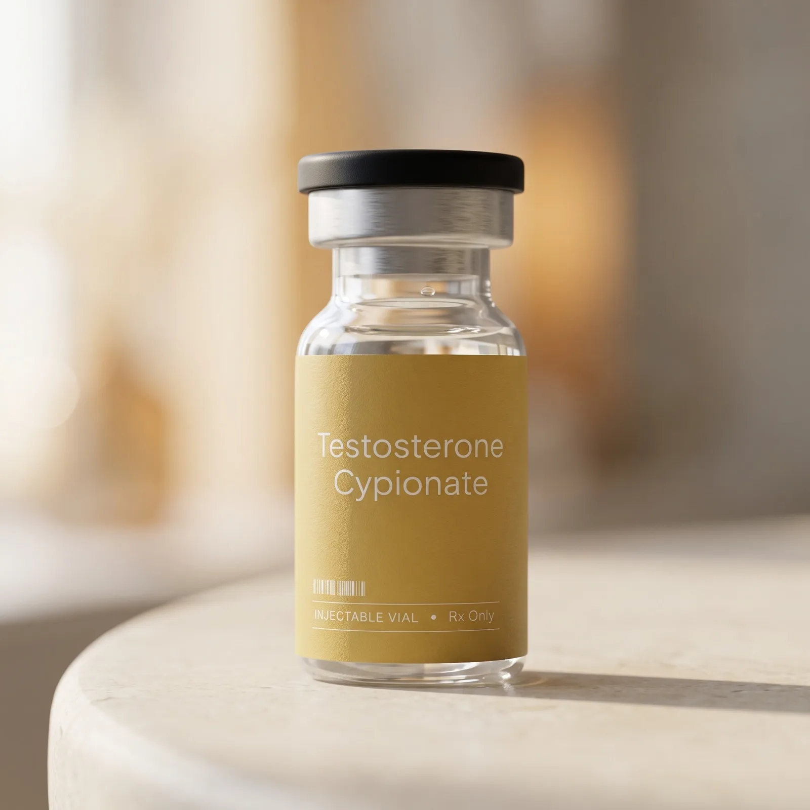Injectable testosterone therapy vial