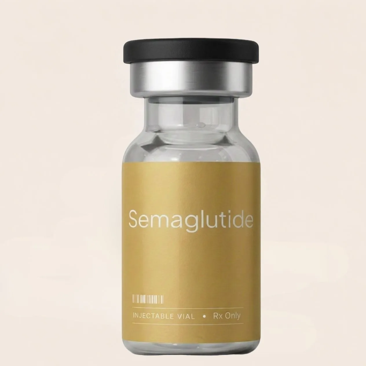 Compounded semaglutide vial, once-weekly injection